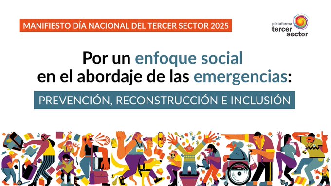 ptscyl's tweet photo. En el #DíadelTercerSector nos sumamos a la reivindicación en favor de "un enfoque social en el abordaje de las emergencias: prevención, reconstrucción e inclusión" @Plataforma3sect @ptscyl  

https://t.co/9trIe8Y5sI… https://t.co/BcBcX81I4C
