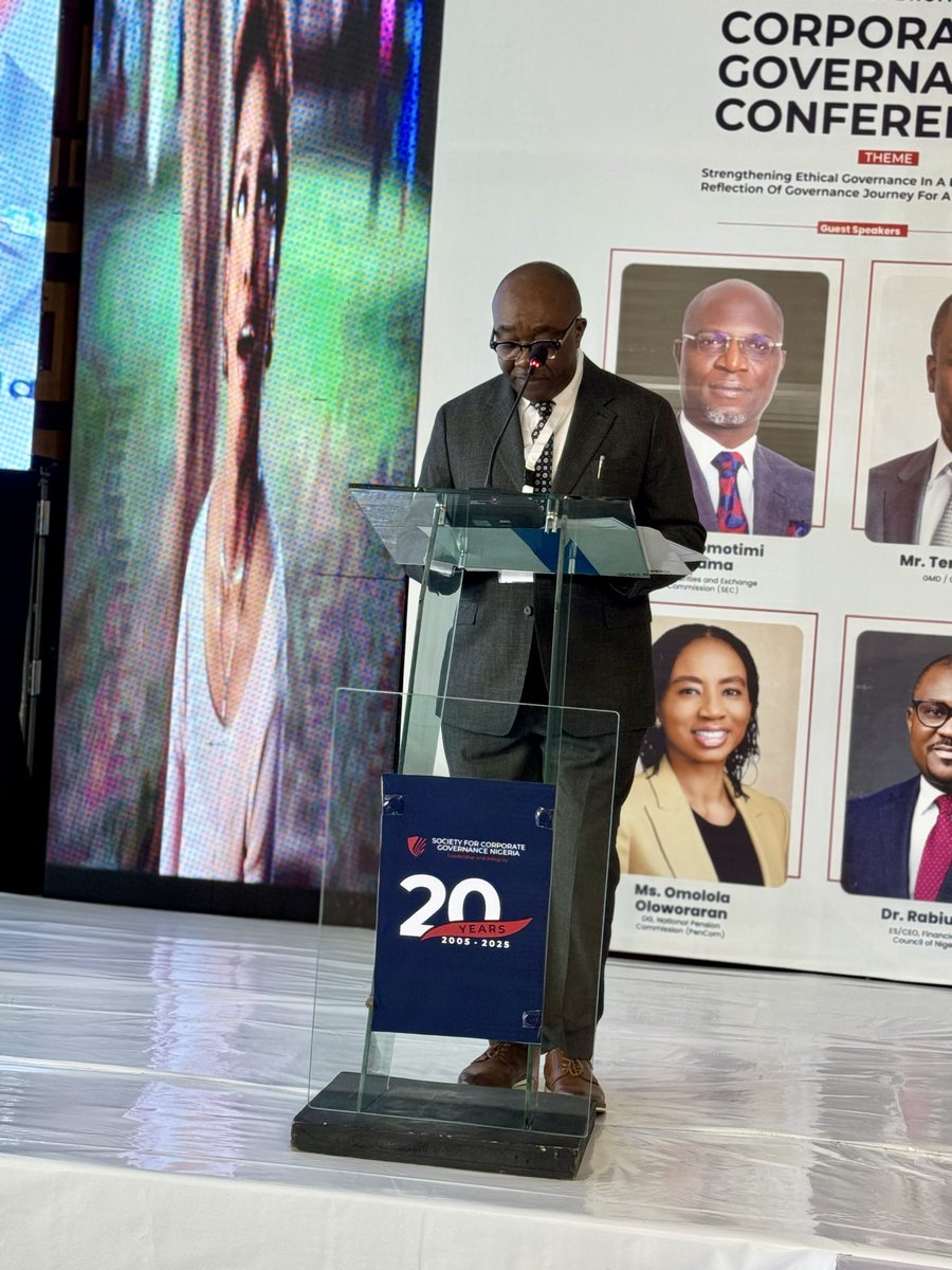 webtvnigeria's tweet photo. Goodwill Messages from corporate governance leaders across the public and private sector in Nigeria at the 20th Anniversary of the @corpgovnigeria Corporate Governance Conference.
#SCGN #SCGNat20 #20YearsofImpact #GlobalGovernance #EthicalLeadership #Transparency #Accountability https://t.co/KXysxvlNC3