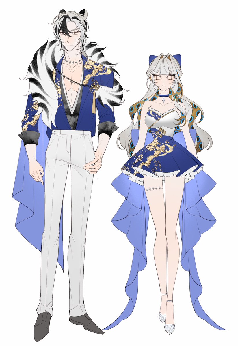 (ดีไซน์ชุดทั้งสองคนค่ะ)