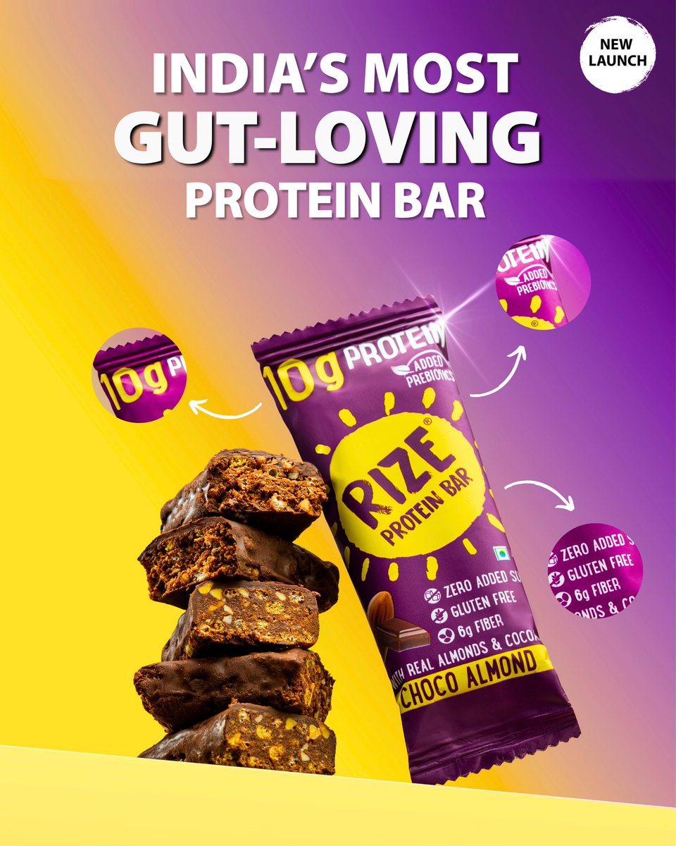 dhruv13verma's tweet image. Months of R&amp;amp;D and trials later we finally launched our @rizebar 10g Protein Bar

Clean protein Zero added sugar One flavour to start with

Would love your thoughts and feedback Available now on our website-  rizebar.in

#ProteinBar #HealthySnacking #CleanNutrition