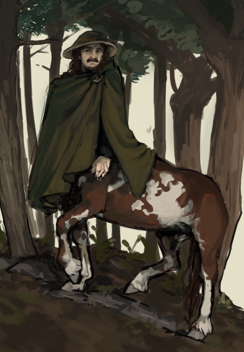 _tobap_'s tweet image. two of my centaur ocs