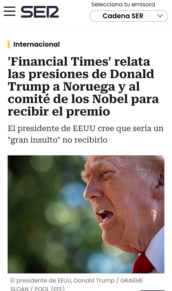 ¿Falta algún detalle para que no reciba el Premio Nobel de la Paz por nada del mundo este sátrapa?