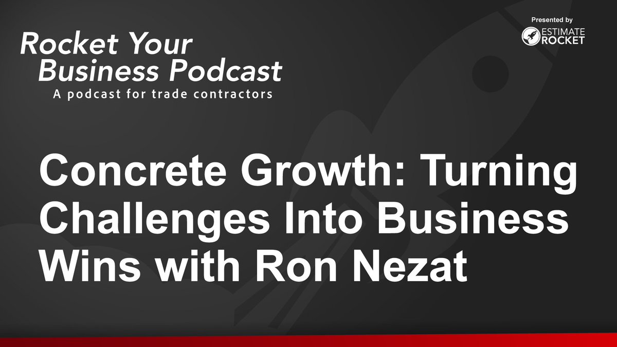 New Rocket Your Business Podcast Episode featuring Ron Nezat!
Hear how Ron Nezat of Decorative Concrete Engine &amp; CTI Vicadiana scaled multiple ventures with <a href="/EstimateRocket/">Estimate Rocket</a> — from marketing early to mastering systems &amp; client focus.

Listen Here: hubs.li/Q03MNzm60