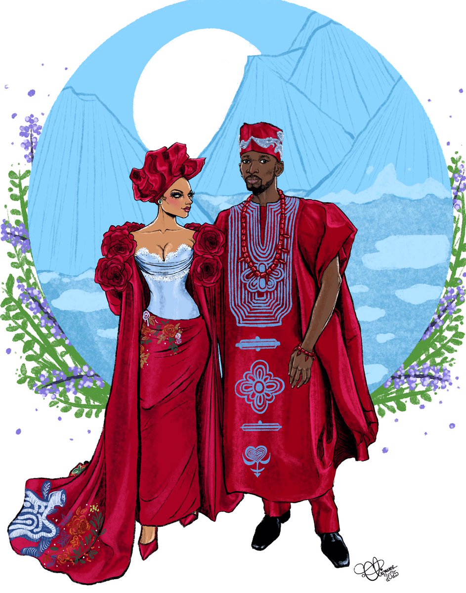 oderatheartist's tweet image. The Ajibades’ ❤️ (Temi &amp;amp; Eazi)
In need of an actual custom drawing/illustration? Send your request via email at bio. Cheers 🥂
#wedding #luxury #weddingillustration #digitalartist #customart  #iceland #asoebibella  #fashion #fashionillustration #hautecouture