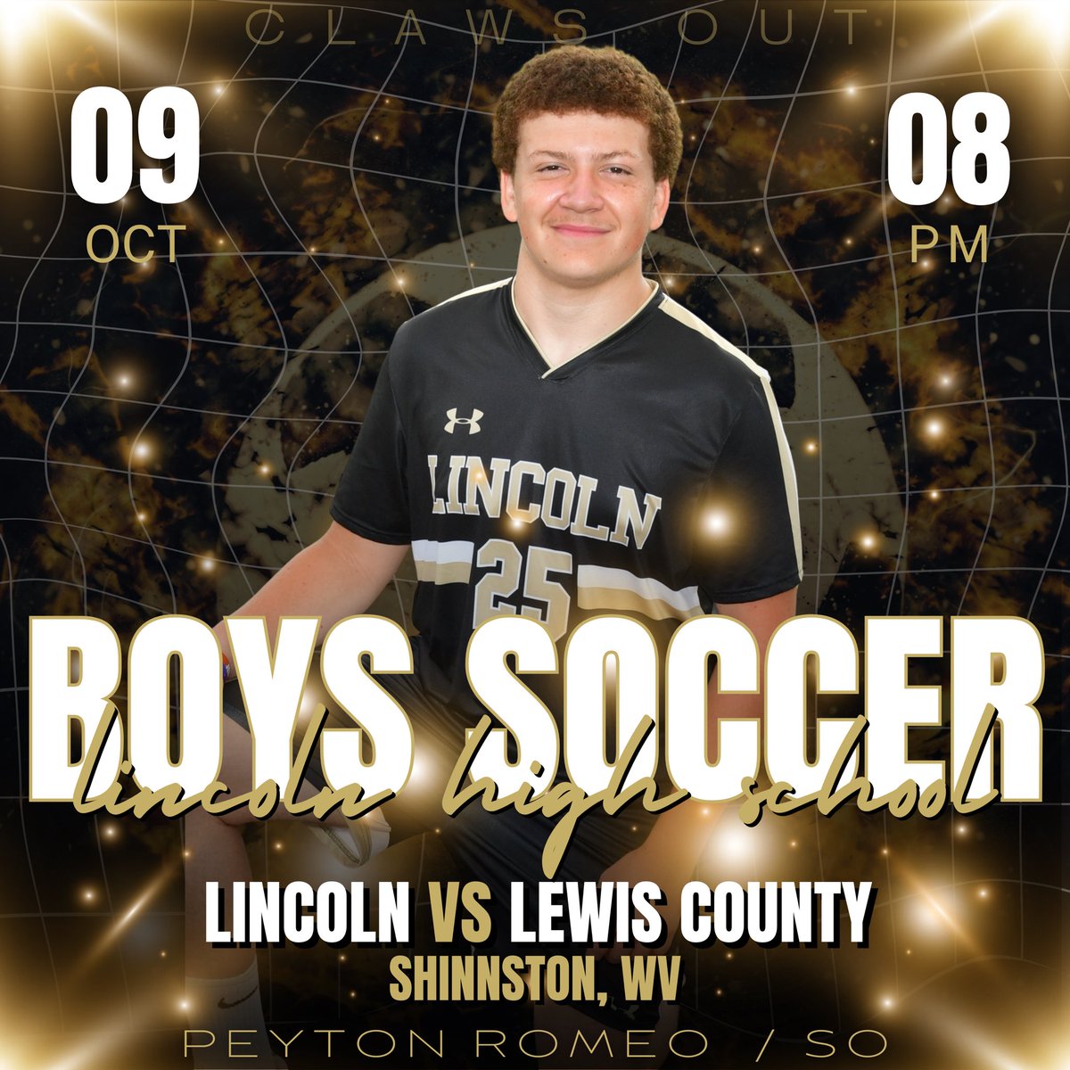 LincolnHighWV's tweet image. ⚽️ Under the lights at Staydahar Field! ⚽️
The Lincoln Cougars boys soccer team takes on the Lewis County Minutemen tonight — Thursday, October 9 — at 8 PM on the pitch! 
Let’s pack the stands and cheer them on! #GoCougars #HomecomingWeek #LHSSoccer