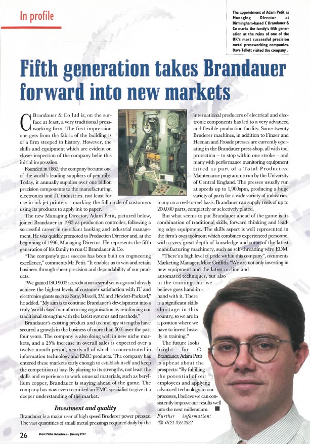 BrudererUK's tweet photo. #ThrowbackThursday
From 18th-century metalworking roots to cutting-edge 21st-century manufacturing — Brandauer’s journey is a masterclass in precision, innovation, and legacy.
This 1997 article captured a pivotal moment in their evolution.
#Brandauer #EngineeringHeritage #ukmfg https://t.co/je79HQgFog