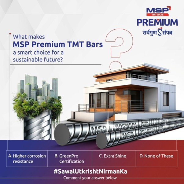 MspSteelOff's tweet image. #SawalUtkrishtNirmanKa
Comment with the right option and stand a chance to win exciting prizes! 

#MSPPremiumTMT #PremiumTMT #MSP #MSPSteel #MSPGroup