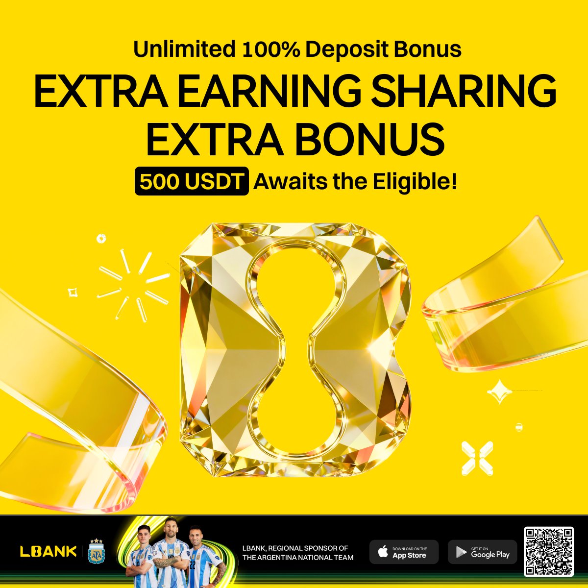 LBank_Exchange's tweet image. 🚀 YOUR EARNINGS, OUR REWARDS! It&apos;s time to FLEX YOUR GAINS! 💪

With the $100Millions Bonus and a red-hot market, your portfolio must be booming! 

Share your LBank profit poster and we&apos;ll reward the best with an extra 500 USDT! ✨

To Enter:
✅ Follow @LBankExchange
✅ Like &amp;amp;…