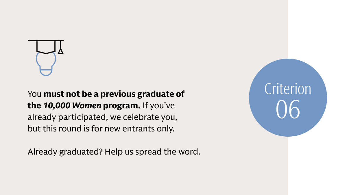 nsrcel's tweet image. - You employ 3 or more team members
- You haven’t done this program before

If you tick all these boxes, you’re exactly who we’re looking for.

Apply today: nsrcel.org/10000-women/ or click the link in our bio!

#BusinessEducation #EntrepreneurshipProgram #WomenEntrepreneurs