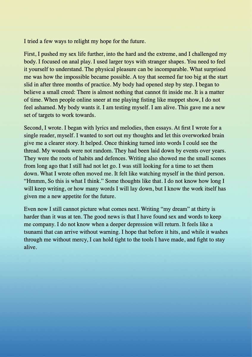 #小說連載 #serialfiction    
⟪外星人的憂鬱與性慾⟫ 第十九篇  
 "Alien on Earth: Sex &amp; Sorrow" Part.19
  #外星人的憂鬱與性慾 #AlienonEarthSexandSorrow