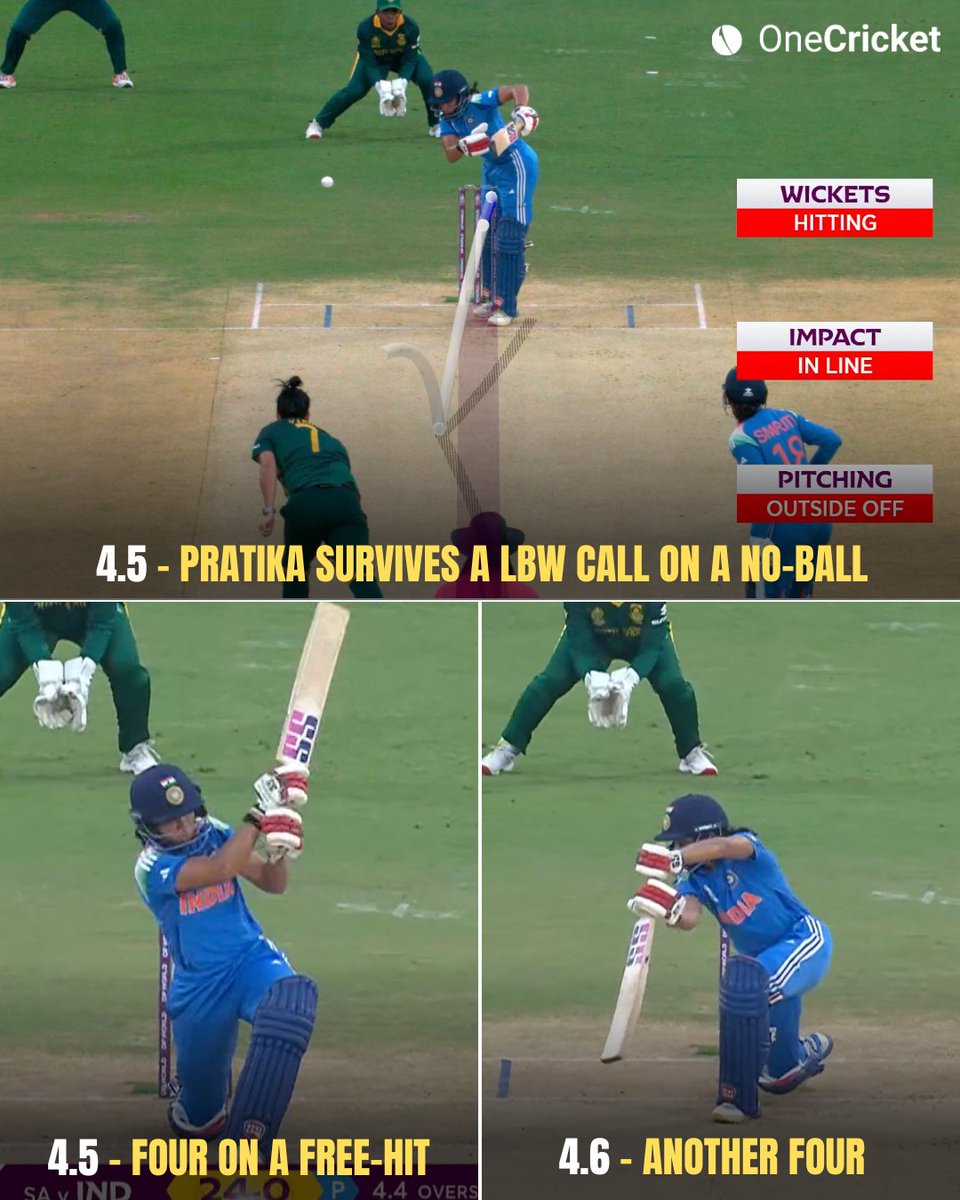 OneCricketApp's tweet image. After getting a lifeline, Pratika Rawal rubbed 𝘀𝗮𝗹𝘁 𝗼𝗻 𝘁𝗵𝗲 𝘄𝗼𝘂𝗻𝗱𝘀 of Marizanne Kapp and the South Africans! 😮💨🔥
#INDvsSA #CWC #ODI #PratikaRawal | 📸 : JioStar