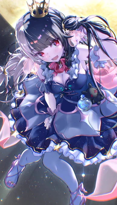 #れなの鳥っくあーと 昨年描いた夜見れなさん3D新衣装のイラスト、pixiv様のテーマ別特集pixivisonにて掲載して頂きました!ありがとうございます 星降る夜をまとう。星空ファッションのイラスト特集 | pixivision