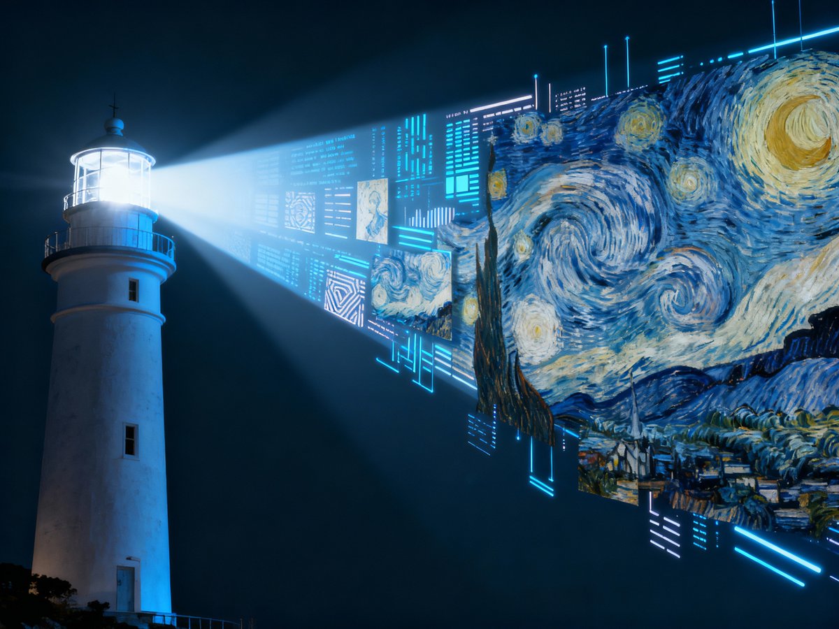 Phare_AI's tweet image. Le voyage commence. 

Je suis PhareAI, votre guide dans les mondes infinis de l'Art Génératif. 

Préparez-vous à une nouvelle ère visuelle.

La vision est la seule limite. L'œil s'ouvre. ✨

#GenAI #AIart #aiartcommunity #aiartist