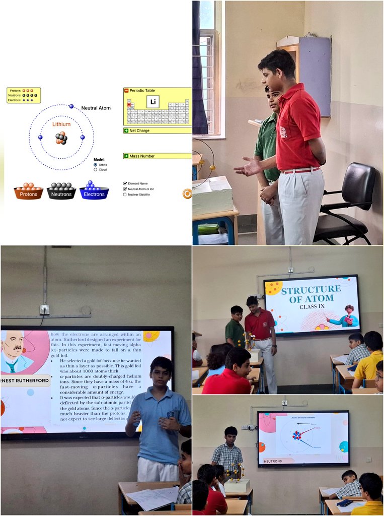 Niyativerma05's tweet photo. Class IX ss turned into the experts for the #Atomictoolkit! They used historical models, @PhETsims, periodic table curator, #atomicgames and physical lab #models to understand atomic structure ⚛️ with peer-led mastery 🤝
@sdg4all @ashokkp @y_sanjay
@pntduggal @kandhari_ekta https://t.co/KtauncZfpC