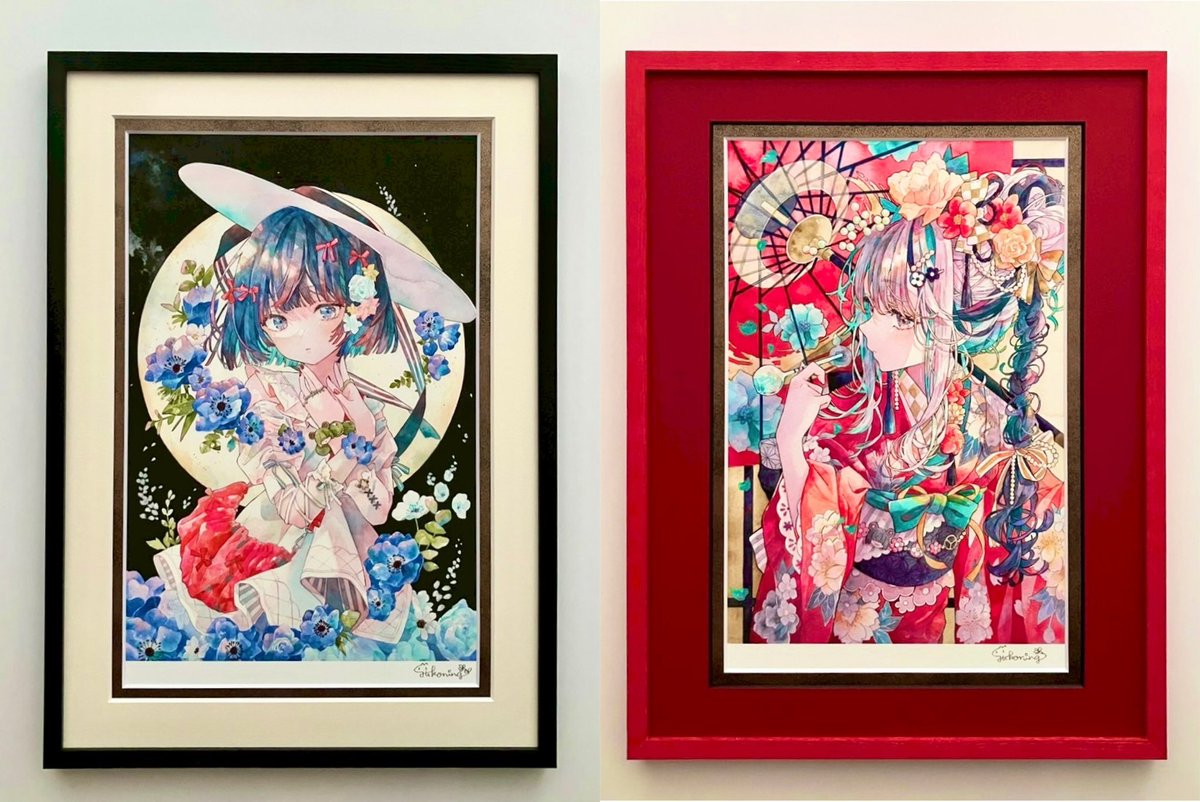 【匿名配送】優子鈴 水彩画 PAINTISM 限定版　複製原画　直筆サイン入り 匿名配送】優子鈴 水彩画 PAINTISM 限定版 複製原画 匿名配送】優子鈴