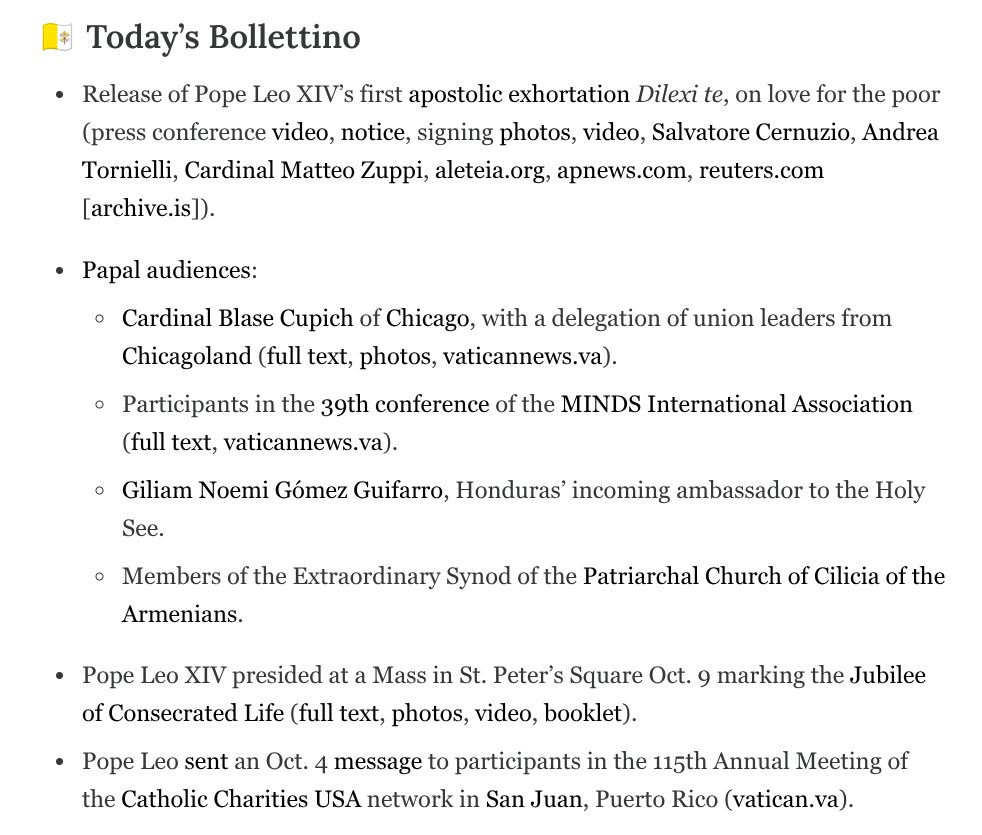‣Leo XIV issues first apostolic exhortation 🇻🇦

‣Pope to U.S. migrant advocates: “I stand with you” 🇺🇸 

‣Cardinal Pizzaballa welcomes “first step” to peace 🇮🇱🇵🇸🇯🇴🇨🇾 

‣16 new FSSP seminarians in Wigratzbad 🇩🇪

S7: tinyurl.com/y62rpc4u

Sign up: tinyurl.com/ye6u5xb4