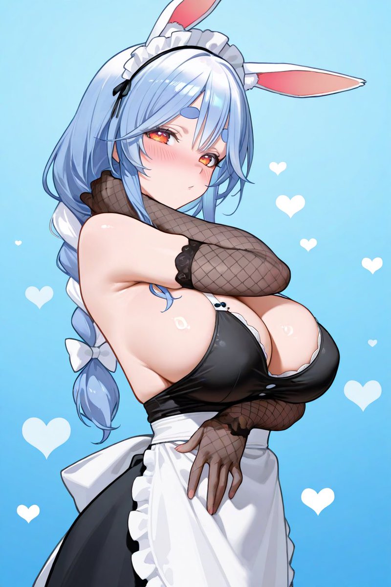 aihukadume's tweet image. ホロライブ　ぺこママ　メイド服 
#AIart #AIイラスト