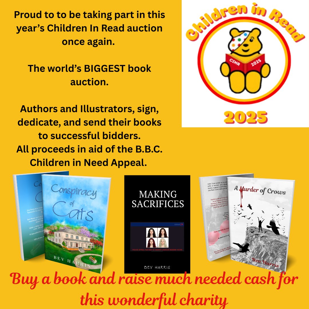 Win win situation. Buy a book, raise money for Children In Need, book is dedicated/signed, &amp;posted to you free of charge. (UK ONLY for my books, but there are authors and illustrators all over the globe taking part.

jumblebee.co.uk/auction/detail…