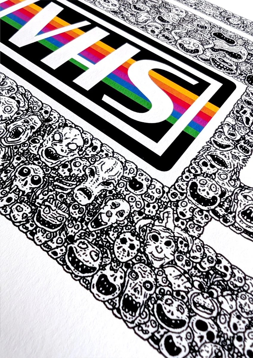 We've kindly been sent this incredible piece of VHS Art from <a href="/HauntedFork_/">Haunted Fork</a> ! The detail in this is insane and it's all hand drawn. You can stare at it for days. Swing by the shop to check it out or grab your own from them direct.
Thanks pal! We love it!