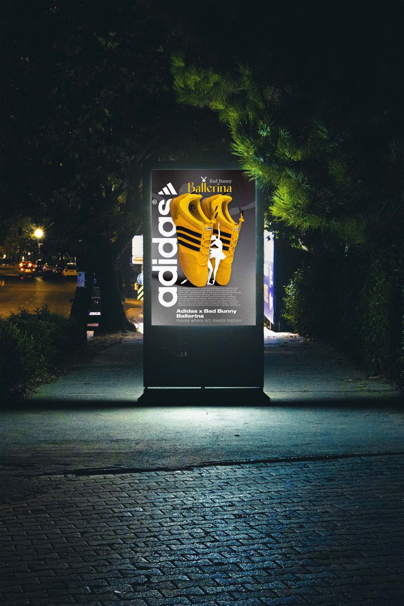 fabi_graphix's tweet image. Day 7 Sneaker Poster : Where rhythm meets elegance  the @adidas x @sanbenito   Bad 🐰Bunny Ballerina 🩰 turns every step into a statement. Photo credit by one and only @ad__sneaks 

#posterdesign  #36DaysSneakerPoster 
#designseries #posterseries