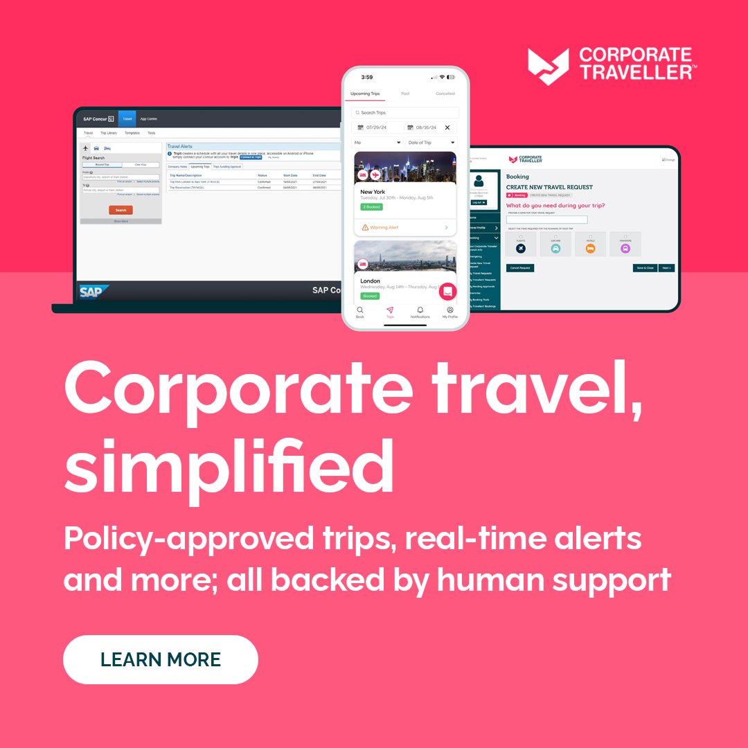 Booking another business trip? Learn about easy-to-use travel tools for booking, managing expenses and more.

- Easy approvals? Built-in. 
- Flexible payment options? You bet.
- Access to 24/7 support? Sorted

#CorporateTravel just got better. Learn more: okt.to/Tp2UoX