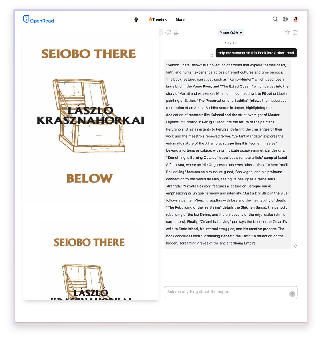 <a href="/NobelPrize/">The Nobel Prize</a> László Krasznahorkai's most famous works behind the Nobel Prize:

1. Sátántangó, The Melancholy of Resistance, War and War
2. Seiobo There Below