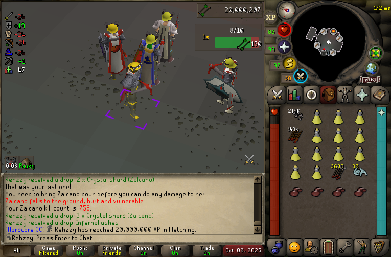 RehzzyOSRS's tweet photo. 20m Fletch + Prayer B2B days

con, agility, smithing, &amp; rc left for 20m all 🥴 https://t.co/Afr95H7l4u