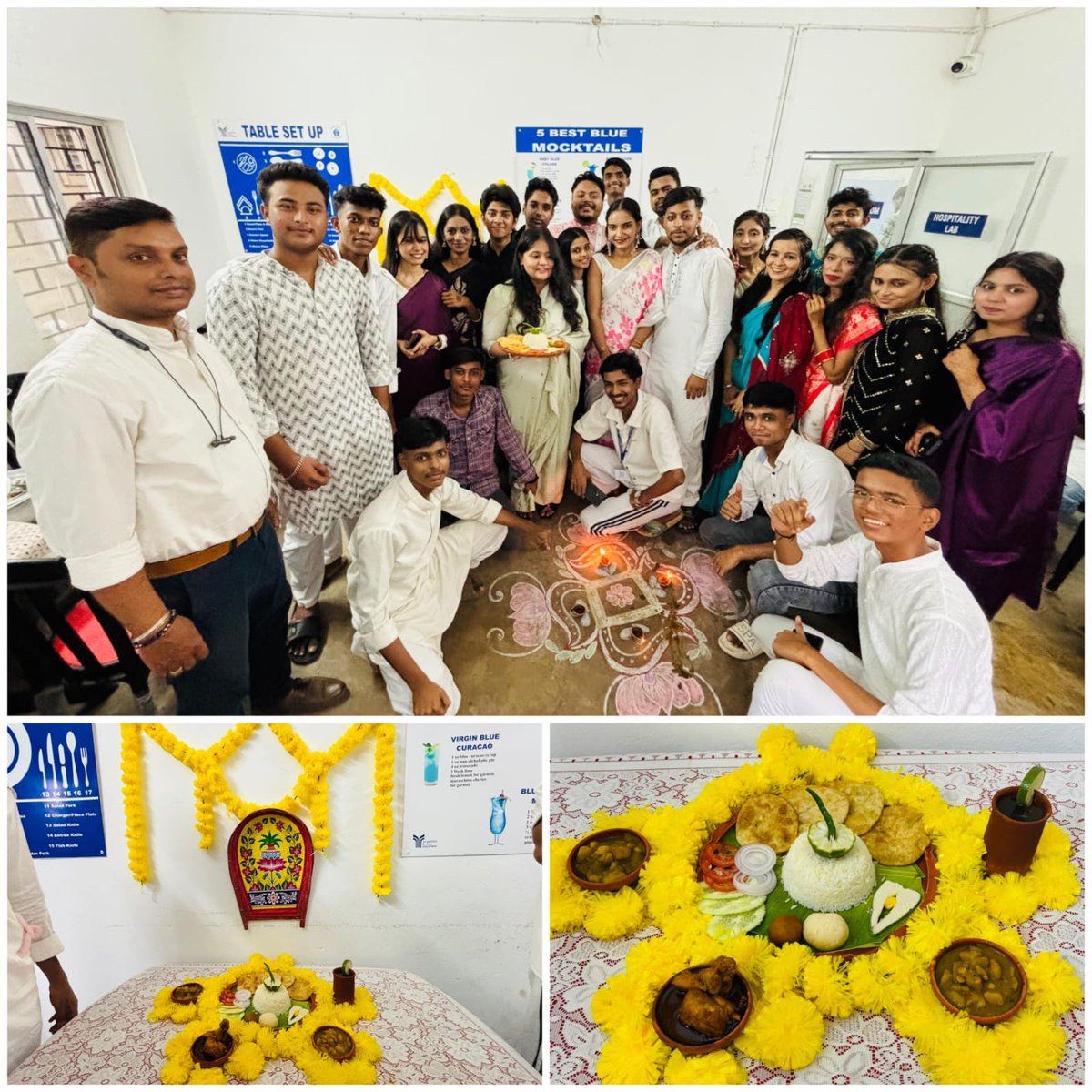 DpmuKolkata's tweet photo. F&amp;B Batch 5 and 6 students of JIS Foundation, Tiljala Campus, Utkarsh Bangla Kendra, are organizing a Bengali Cuisine event featuring authentic Bengali dishes and theme-based decorations. The event highlights their creativity, teamwork, and practical skills in food and beverage. https://t.co/wnq8xE4cDD