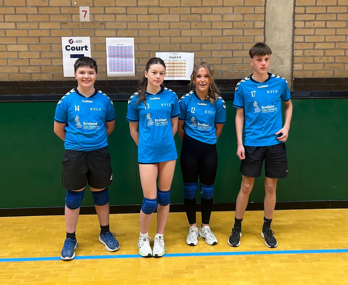 kyleacademy_pe's tweet image. Well done to all of our pupils who participated in the West of Scotland Volleyball Festival this week. Kyle A and Kyle B both reached the final with Kyle A taking the win! Awesome job!