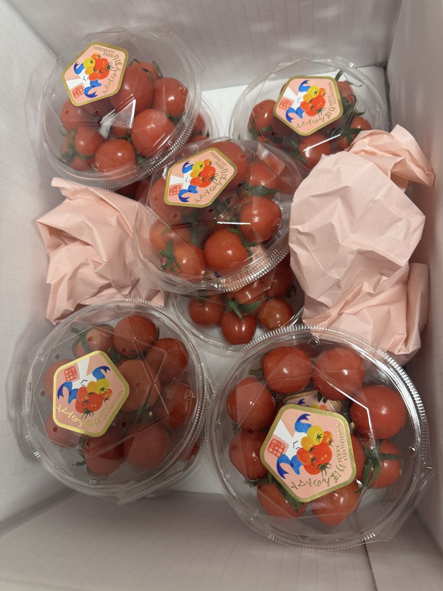 リボンのトマト届いた！
届いた瞬間食べたから一パック減ってる