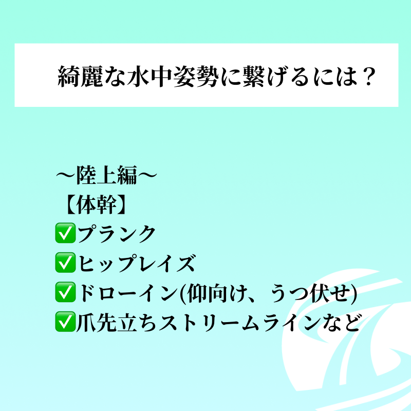 training__share's tweet photo. 【ストリームラインのポイント−vol2−】

綺麗なストリームラインを作るための練習はこちら！

#トレシェア