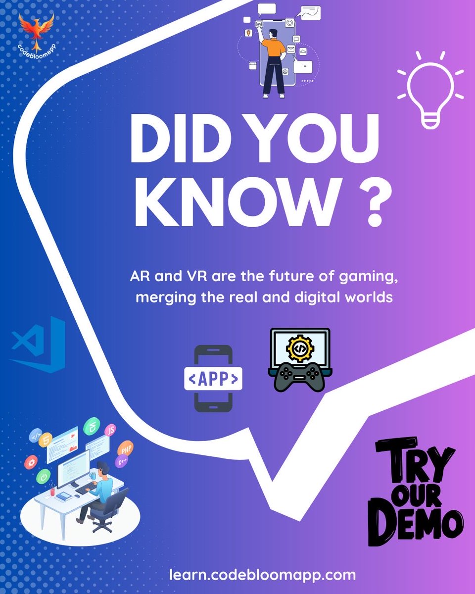 codebloomapp's tweet image. 💻 Code your game. Build your world. AR & VR unlocked! 🚀 Book your free demo now!
learn.codebloomapp.com
+91 75697 65474
#CodeBloomApp #CodeYourGame #AR #VR #GameDev #CodeLife #TechVibes #FutureIsNow #VirtualReality #NextGenGaming #Metaverse #Innovation