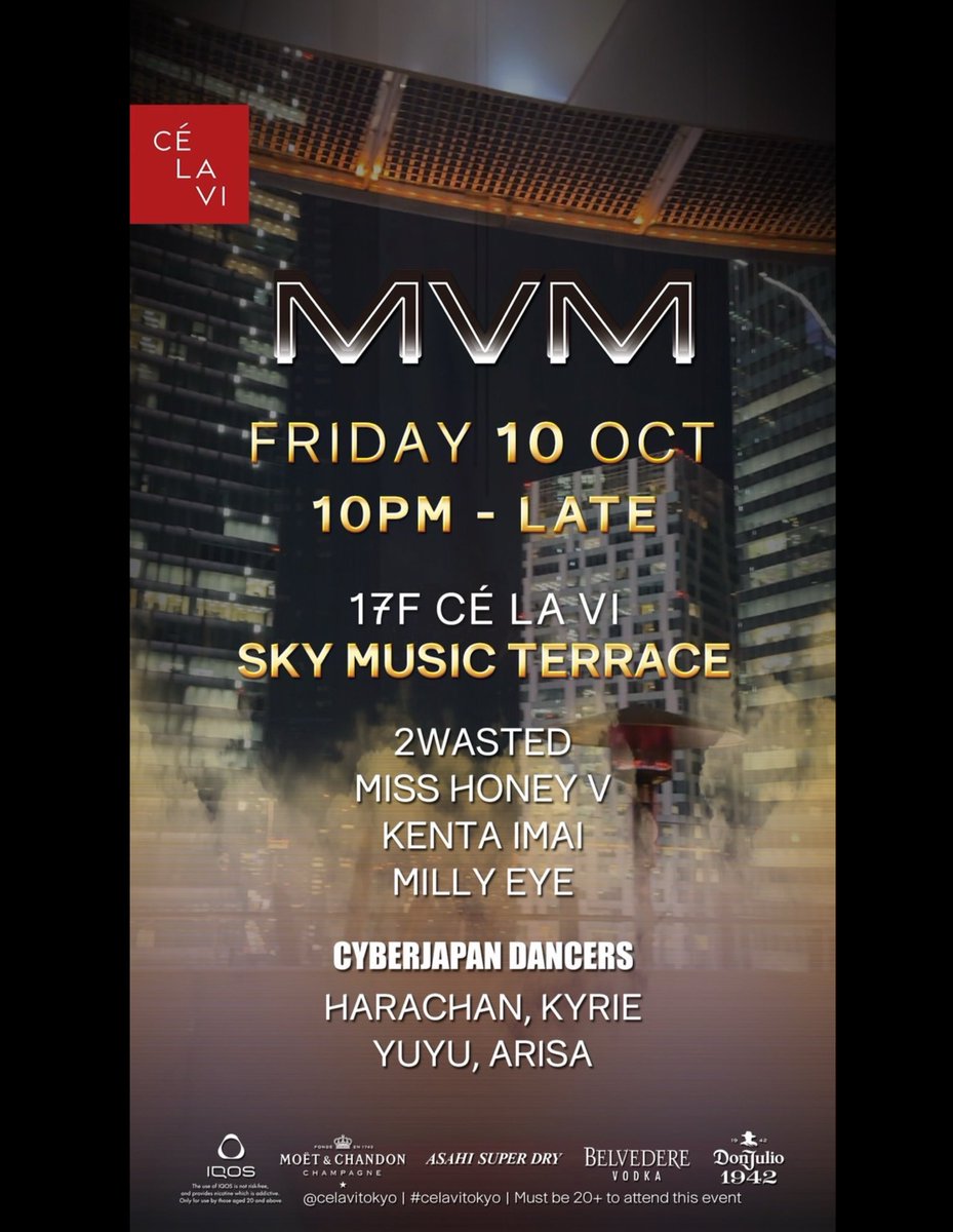 明日10月10日(金) <a href="/celavitokyo/">CÉ LA VI Tokyo</a> 
宜しくお願いします☺️🌃🌙✨

セラヴィのルーフトップで一緒に楽しもうね💃♥️

#CYBERJAPAN #サイバージャパン #cjd_arisa 
#celavietokyo