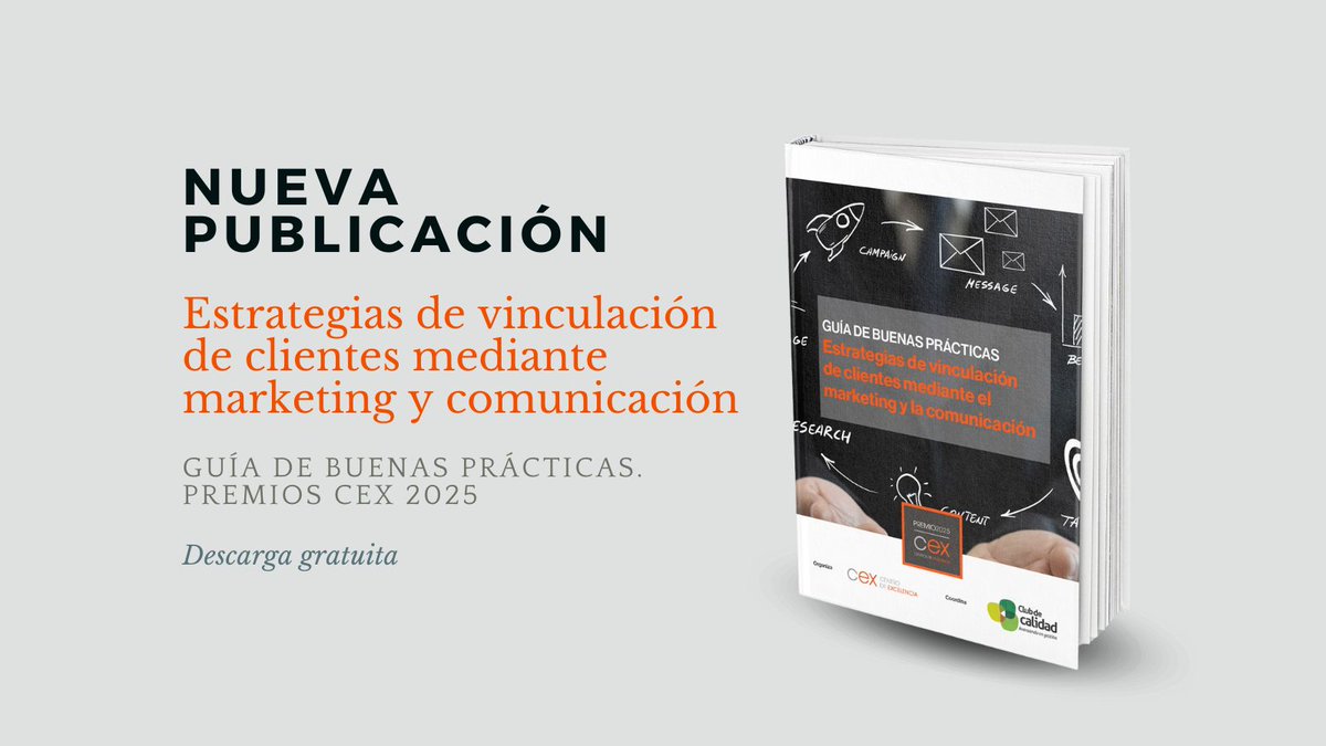 📘 #NuevaPublicación
📢Estrategias de vinculación de clientes mediante marketing y comunicación. Buenas Prácticas #PremiosCEX 2025 de:
🐮<a href="/LecheAsturiana/">Central Lechera Asturiana</a>
🧠<a href="/endalia_HR/">Endalia</a>
🏥<a href="/BPSO_FHSANTBOI/">BPSO FH Sant Boi</a>
💻#IntegraTecnología
🚜<a href="/UAGNavarra/">UAGN</a>
Edición de <a href="/clubcalidadcom/">Club de Calidad</a> 
👉 goo.su/ayStX