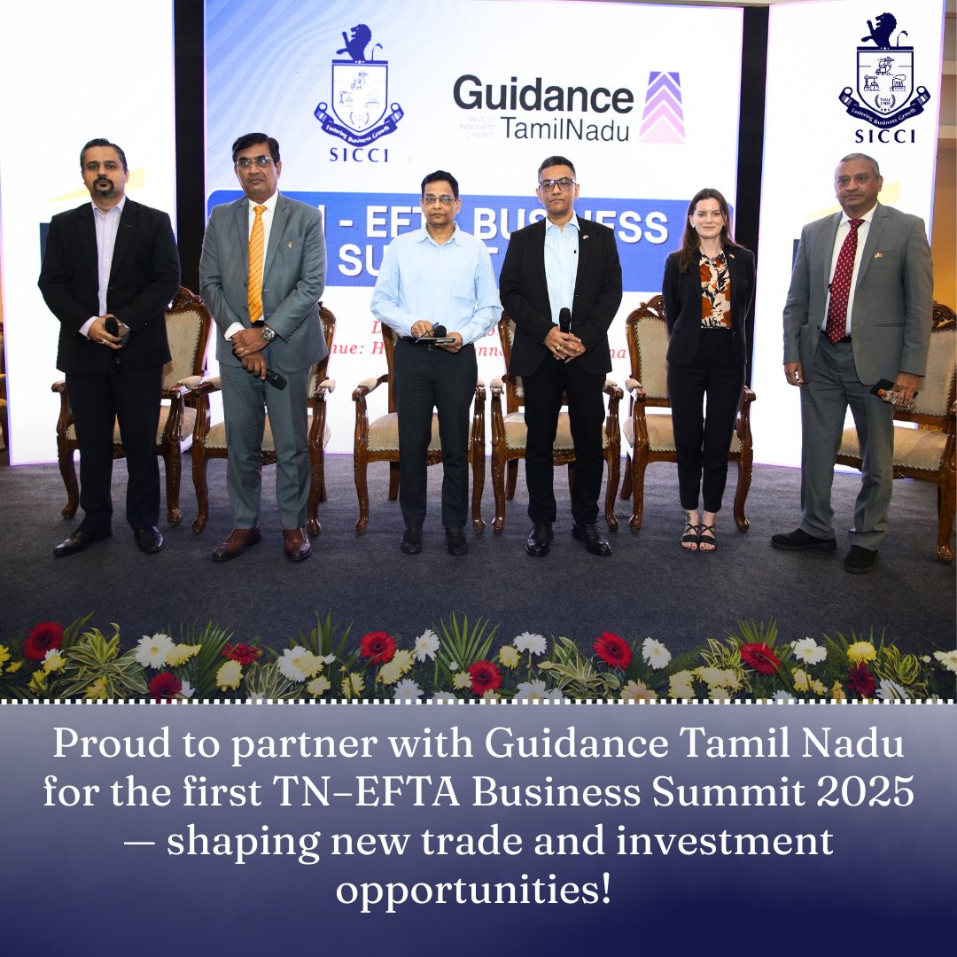 We had a great time partnering with <a href="/GuidanceTN/">TN Guidance Teachers</a> for the first-ever TN–EFTA Business Summit 2025 — the first event post the India–EFTA Trade &amp; Economic Partnership Agreement! 🌍

Tamil Nadu stands tall as India’s gateway to #Europe, unlocking new trade &amp; investment opportunities.