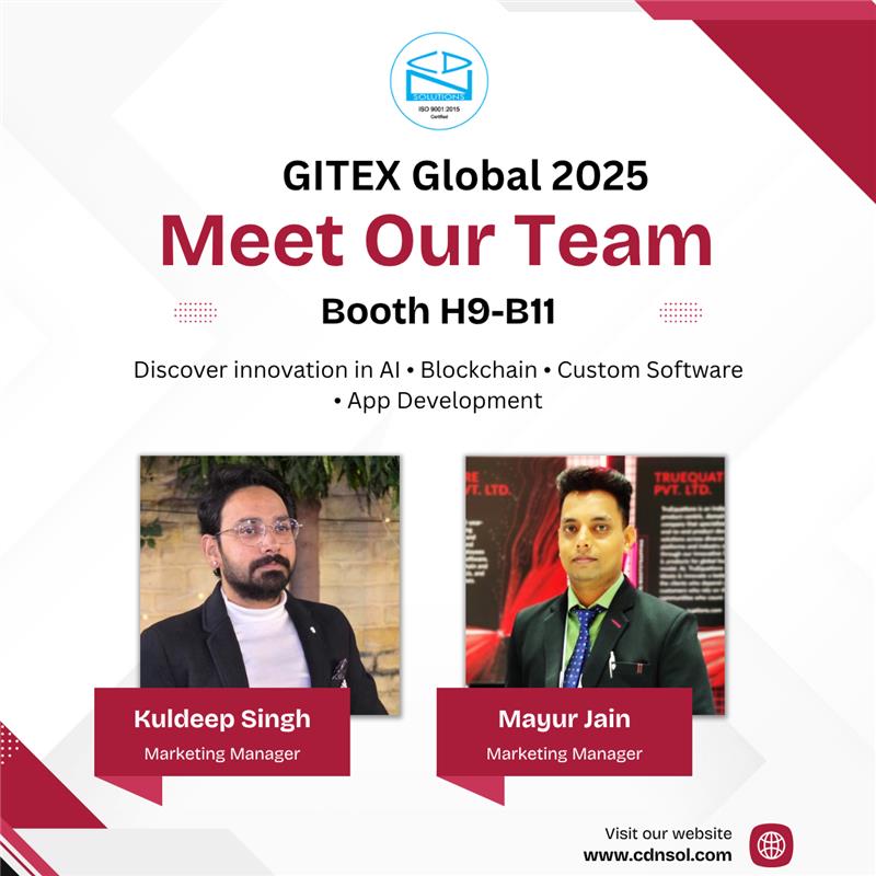 cdnsolutions's tweet image. 🚀 𝗘𝘅𝗰𝗶𝘁𝗲𝗱 𝘁𝗼 𝗖𝗼𝗻𝗻𝗲𝗰𝘁 𝗮𝘁 𝗚𝗜𝗧𝗘𝗫 𝗚𝗹𝗼𝗯𝗮𝗹 𝟮𝟬𝟮𝟱!
𝗦𝗲𝗲 𝘆𝗼𝘂 𝗶𝗻 𝗗𝘂𝗯𝗮𝗶! 🌍

#GITEXGlobal #CDNSolutionsGroup #AI #Blockchain #AppDevelopment #SoftwareDevelopment #Innovation #TechExhibition #GITEX2025 #Dubai #Networking #BusinessGrowth