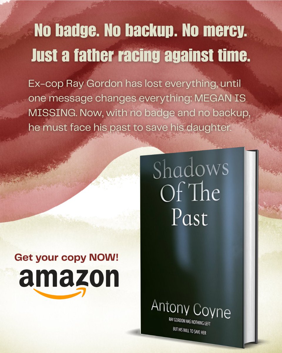 BookTasters's tweet photo. Ray Gordon has already lost everything, his badge, his family, his purpose. But when a message appears saying “MEGAN IS MISSING,” his fight for redemption begins. No badge. No rules. No mercy.

Can he save her before his demons consume him? A heart-pounding thriller by Mr Antony Coyne. 📘

Grab your copy NOW! 
https://t.co/DIE0pxcKAp