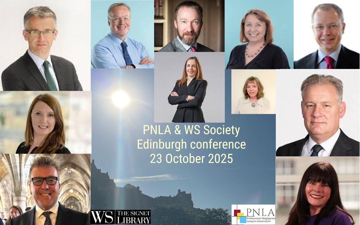 ⏳ 14 days left!

Scotland’s leading professional negligence law event is almost here.

📅 23 Oct | 📍 The Signet Library
🎤 Keynote: The Hon Lord Lake KC

Seats are limited – book now: pnla.org.uk/event/pnla-con…