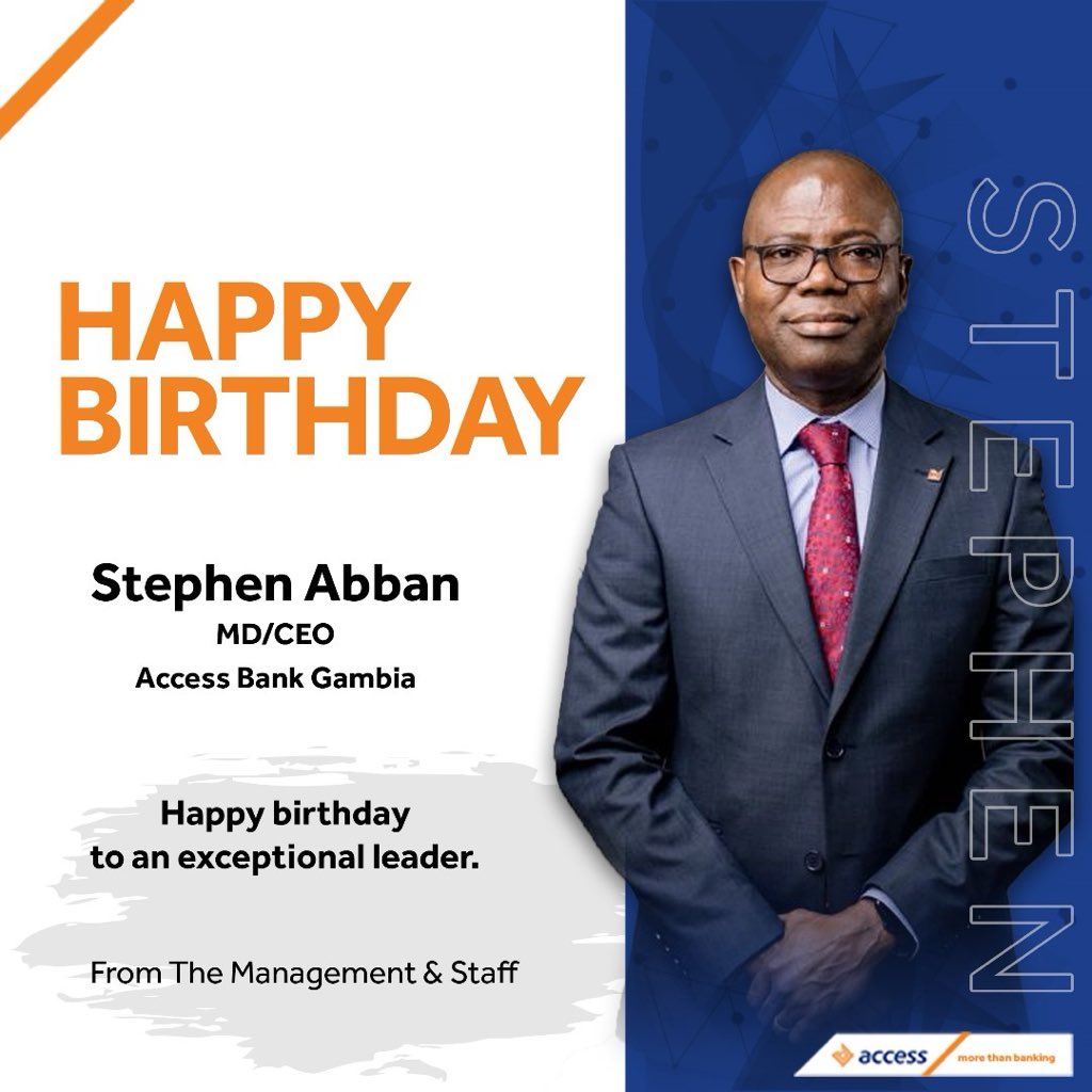 AccessBankGamb1's tweet photo. Happy Birthday to our Managing Director.
Wishing you a truly remarkable birthday and a year ahead filled with continued success and fulfillment. Your vision, dedication, and unwavering leadership continue to inspire all of us every day. Thank you for setting such a powerful example of integrity, excellence, and resilience.
May this special day bring you the same strength and motivation that you so generously share with your team.

#AccessBank
#MoreThanBanking