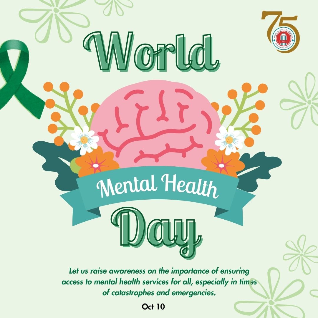 💚 World Mental Health Day 💚
In times of crisis, care matters the most. Let’s work towards accessible mental health support for all — because every mind deserves healing and hope. 🌿✨
#WorldMentalHealthDay #MentalHealthForAll #USOIndia #SupportAndCare #WellbeingMatters #USOat75