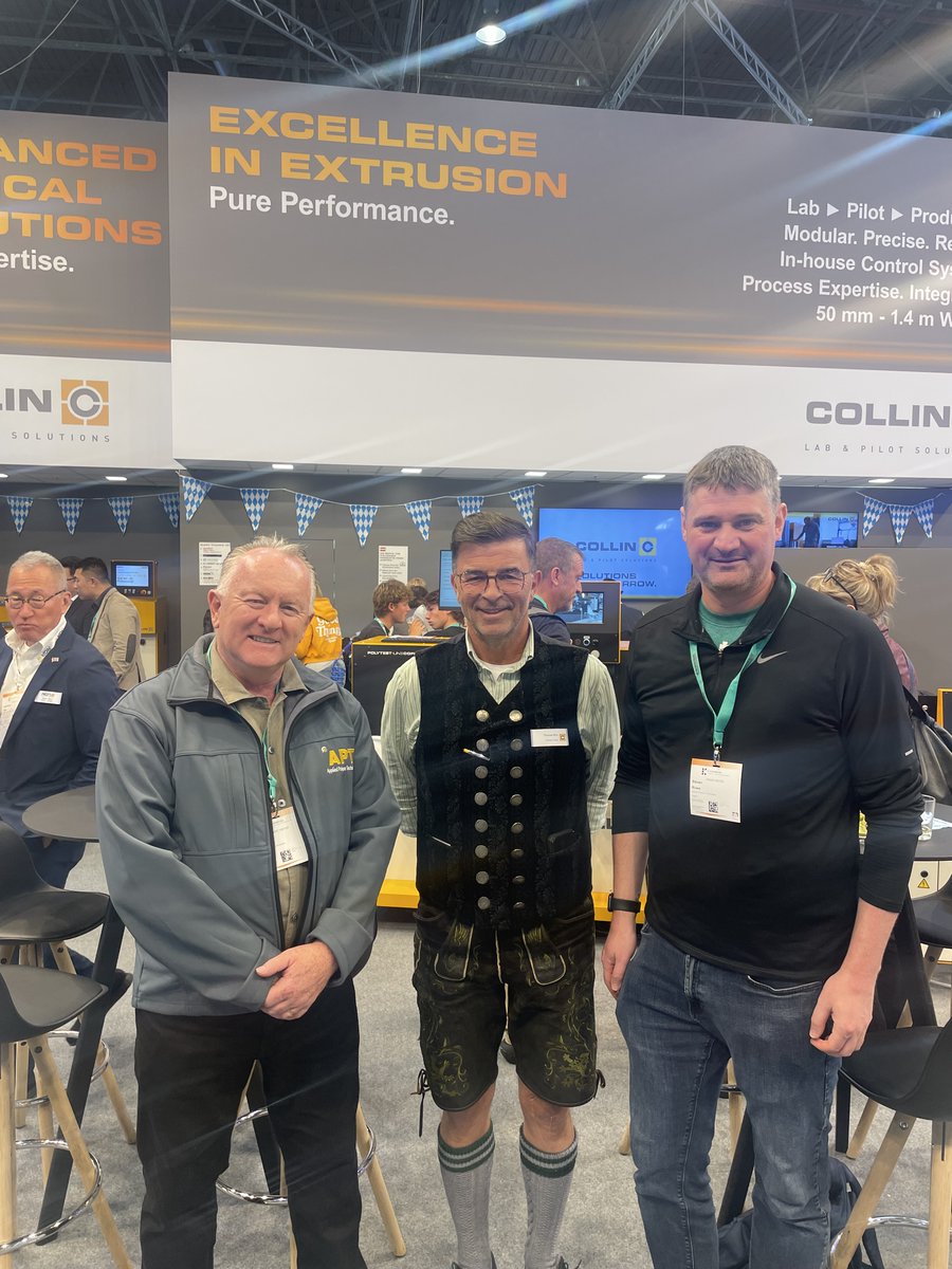 apt_ireland's tweet image. Great to see our Applied Polymer Technologies (APT) team enjoying the K25 today!🌍Steven Rowe and Kenny O'Brien connecting with the COLLIN Lab &amp;amp; Pilot Solutions team exploring the latest in plastics technology!! ⭐
#APT #K25 #CollinLabAndPilotSolutions #EUinmyregion #TusReseach