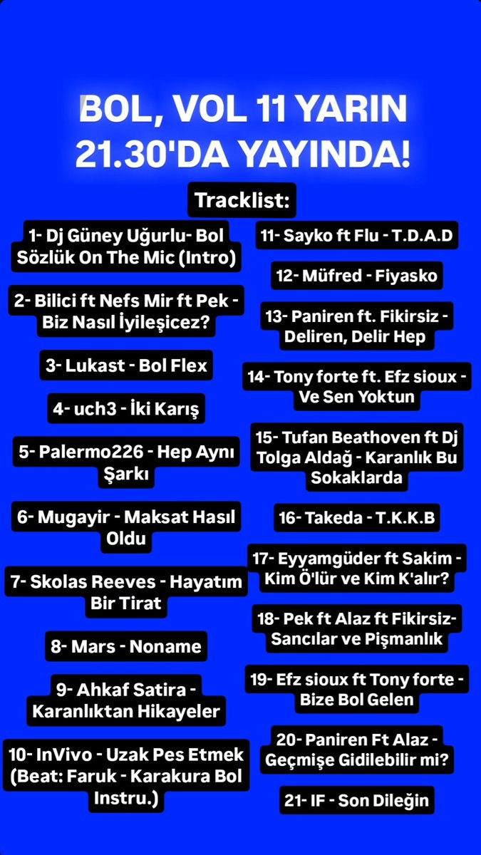 BolSozluk's tweet image. BOL, VOL 11 YARIN 21.30'DA YAYINDA!