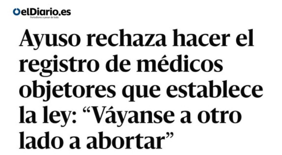 Más de 40 años de avances en derechos de las mujeres pisoteados en seis vergonzosas palabras. 

No hay nadie hoy en la política española más ultra e inhumana que Ayuso.