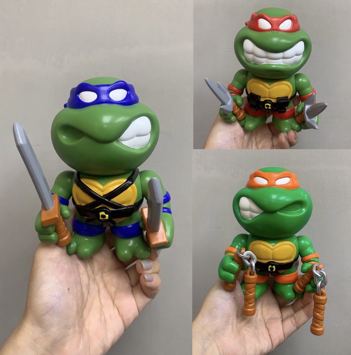 toysrevil's tweet photo. #TOYSREVILTOYNEWS: #TeenageMutantNinjaTurtles Soft Vinyl Project from #ChrisLee X #UnboxIndustries are approx 6" tall #vinyltoys X 4 available now on https://t.co/OJYaw6gPe5 as Singles (US$57.50) & Full Set (US$220). Preorder ships mid-October.
#toynews
#toysblog https://t.co/XQ4ClrJoLC