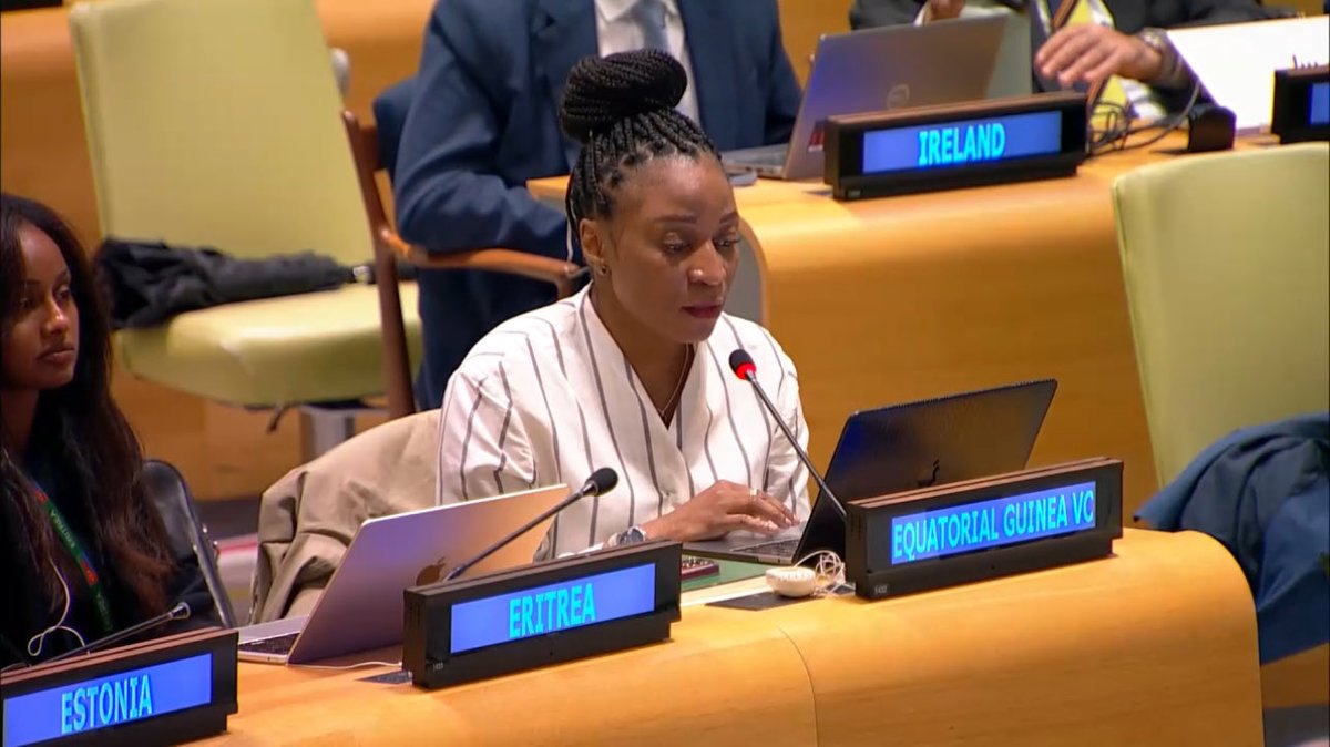 Del Pacto Global a Malabo: Estela Mercedes Nze Mansogo detalla ante la ONU, avances en Justicia y rendición de cuentas en Guinea Ecuatorial - sobre el tema “El Estado de Derecho en los Planos Nacional e Internacional” de la Sexta Comisión (UNGA80).