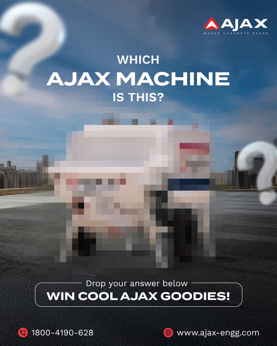 AJAXENGG's tweet image. Some machines mix. Some lift.
But this one pumps progress, one pour at a time.
Guess which AJAX machine this is and stand a chance to win exciting goodies!

#AJAXEngineering #ConcretePump #GuessTheMachine #ConstructionInnovation #BuildWithAJAX