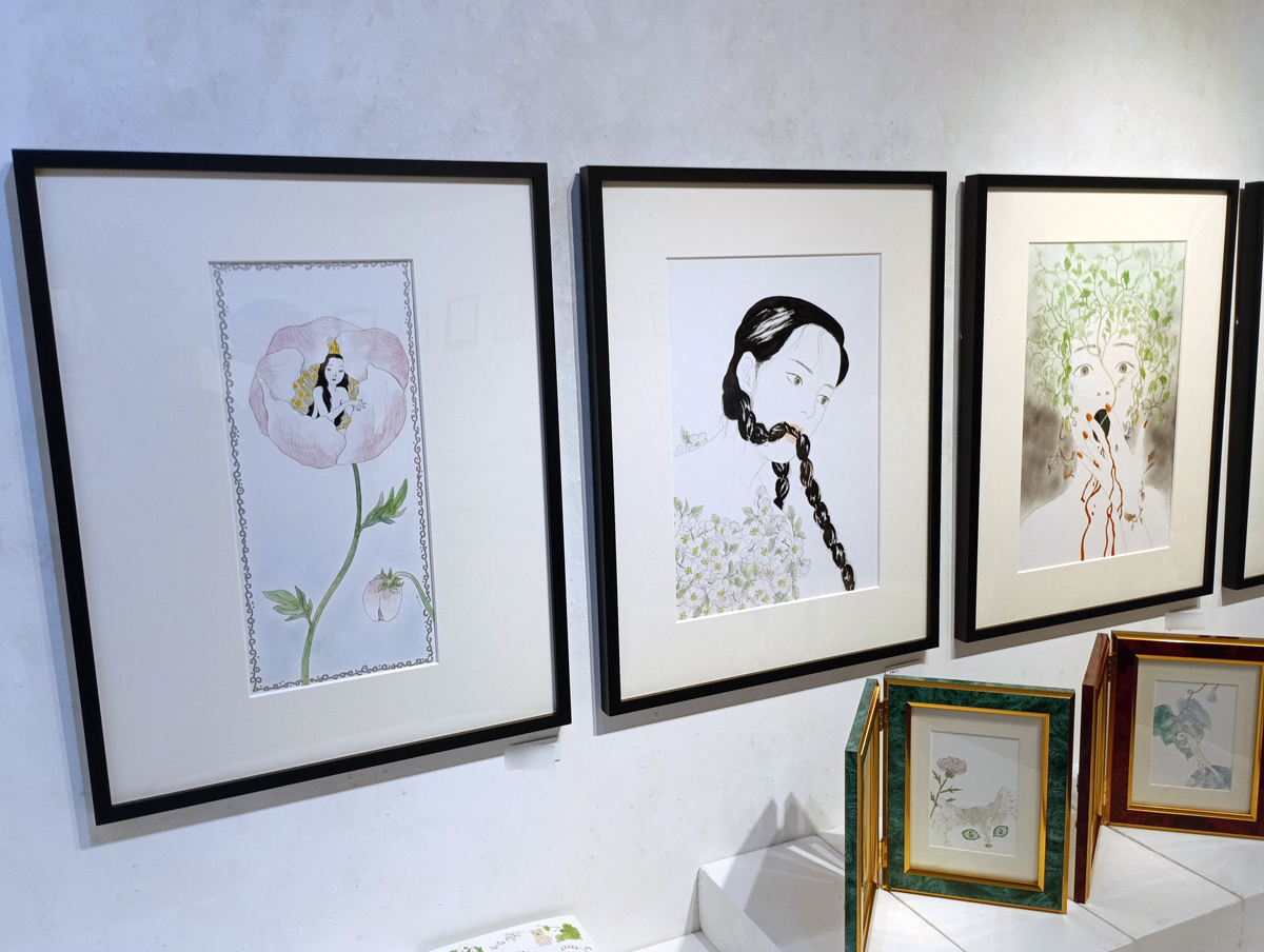 肉筆画　直筆　ARIAさんの絵　Http://grapee.jp/1220421 色鉛筆でわらび餅を描きました Colored pencil drawing of a warabi