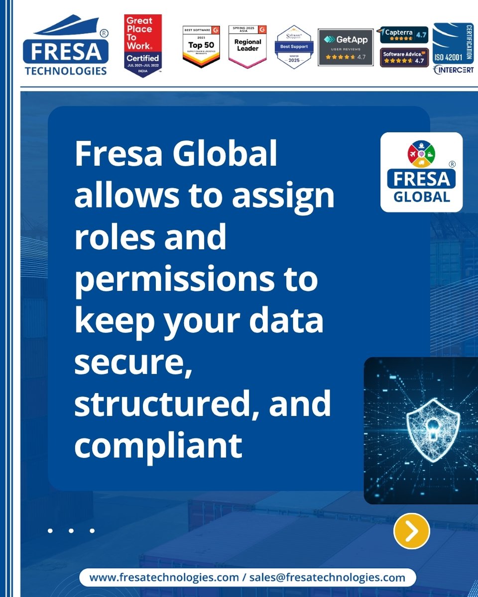 fresatechnology's tweet image. 🌍 Fresa Global with AI  Smarter Finance, Secure Control, Seamless Automation.
Automate tax, transfers &amp;amp; accounting with real-time accuracy. Boost efficiency with AI auto-booking &amp;amp; smart search! 

fresatechnologies.com/products/fresa…

#FresaGlobal  #FreightERP #LogisticsTech #SmartLogistics