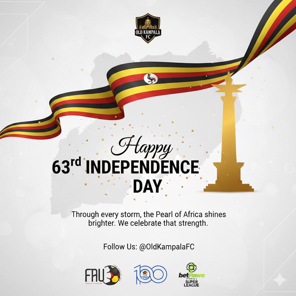 OldKampala's tweet photo. Happy 63rd Independence Day, Uganda! 🇺🇬
From all of us at Old Kampala FC, we celebrate the resilience, unity, and beauty of our nation — The Pearl of Africa.
Together, we rise. 💪❤️💛🖤 #sstvi #المنتخب_السعودي #LaCasaDeAaron #السعودية_اندونيسيا #TEMPEST #TEMPEST https://t.co/3hh4pQeUpj