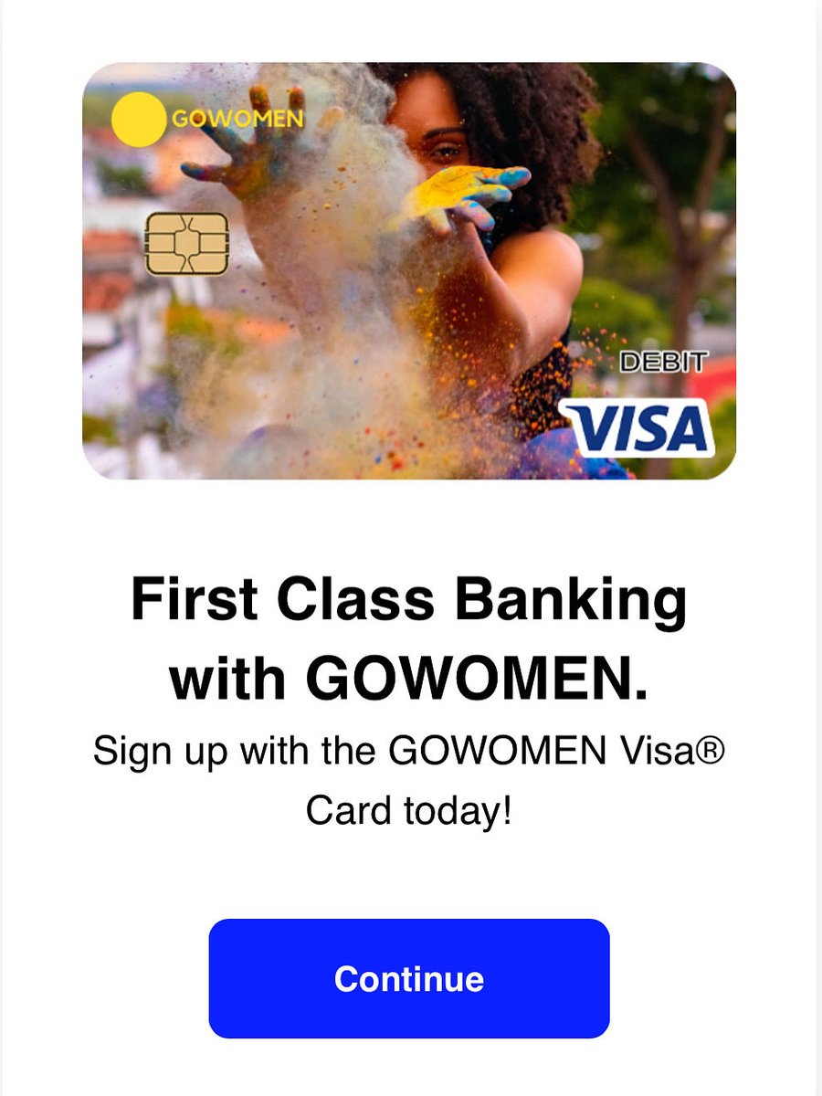 GOWOMENNOW's tweet photo. Pay with personality with your very own GOWOMEN VISA debit card! LINK IN BIO ⬆️⬆️⬆️#gowomen #fintech #visadebitcard https://t.co/NzbPRJ9Q7b
